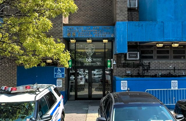 An exterior shot of Brooklyn's 68th Precinct.